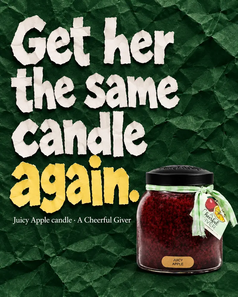 The same gift again. Say it louder. Made for A Cheerful Giver.