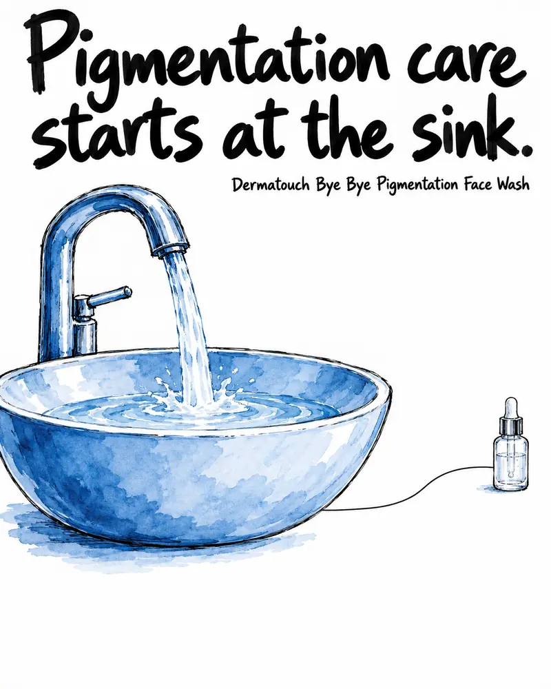 Face wash first. Drawn back to basics. Made for Dermatouch.