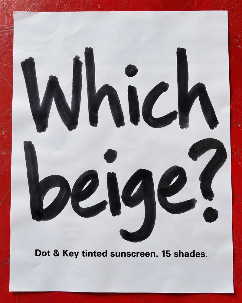 Be specific about beige. Ask it by hand. Made for Dot & Key.