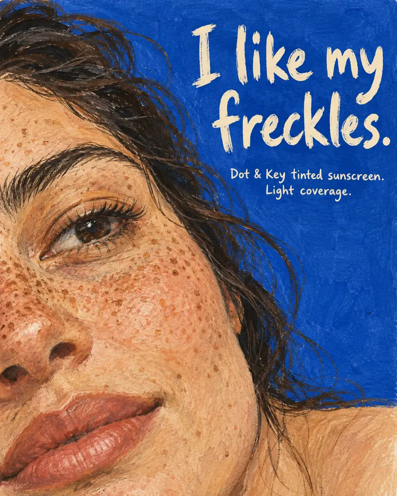 Keep the freckles. An illustrated close look. Made for Dot & Key.