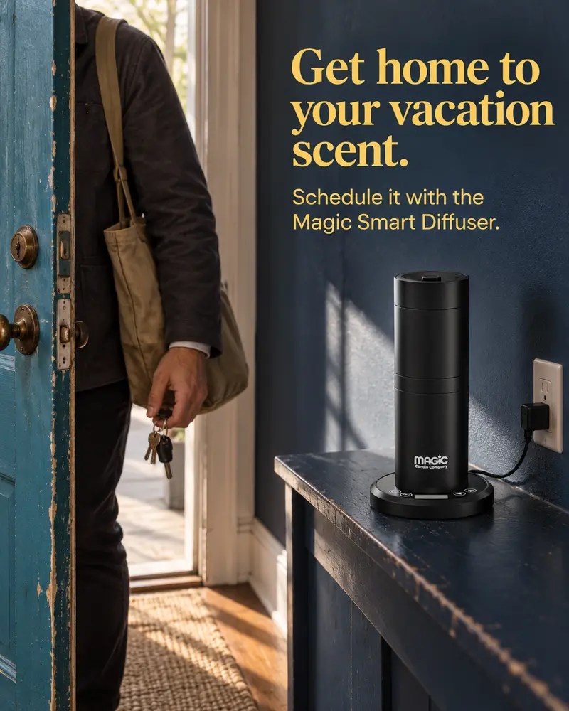 Tuesday smells like vacation. Home with the keys. Made for Magic Candle Company.