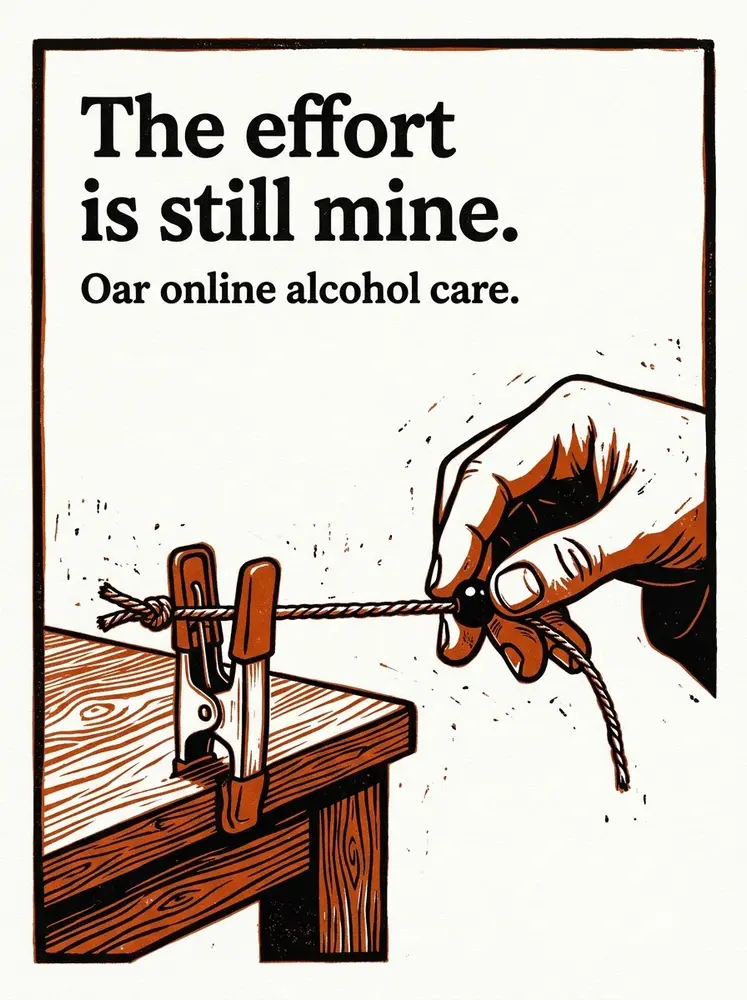 The effort still counts. A helping hand drawn. Made for Oar Health.