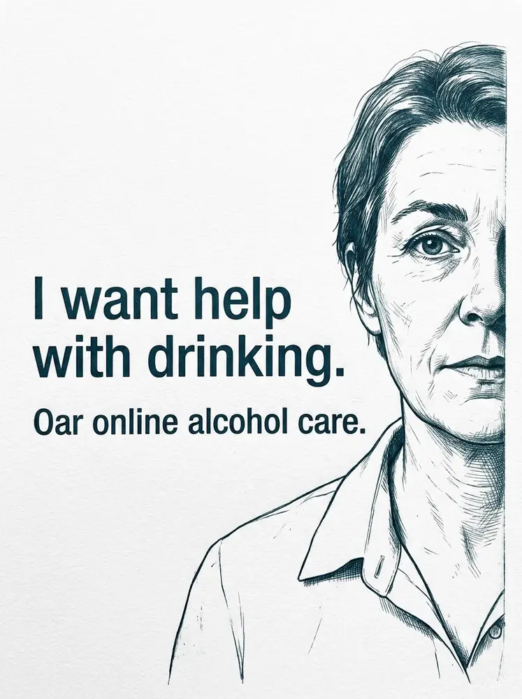 Help before labels. A face and a sentence. Made for Oar Health.