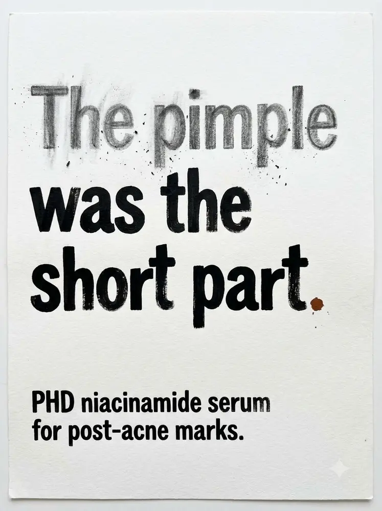 The mark stayed. Written on the page. Made for PHD Beauty.