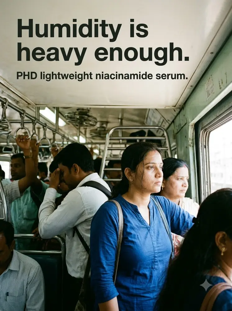 Humidity is heavy enough. Inside the commute. Made for PHD Beauty.