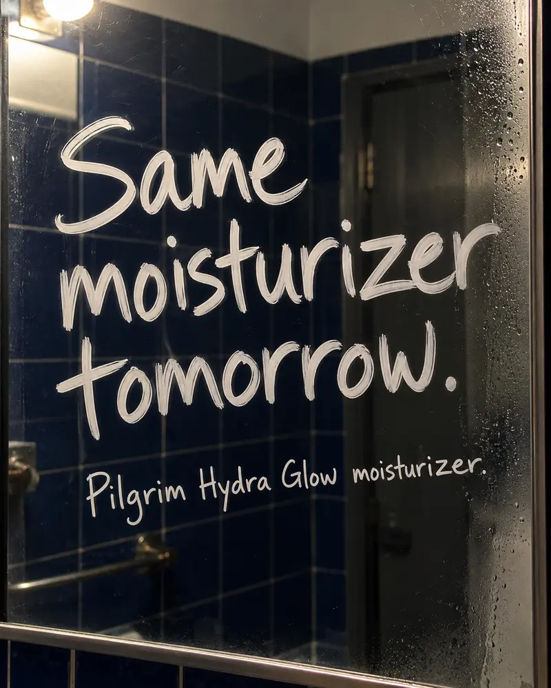 Keeping this step. Written on the mirror. Made for Pilgrim.