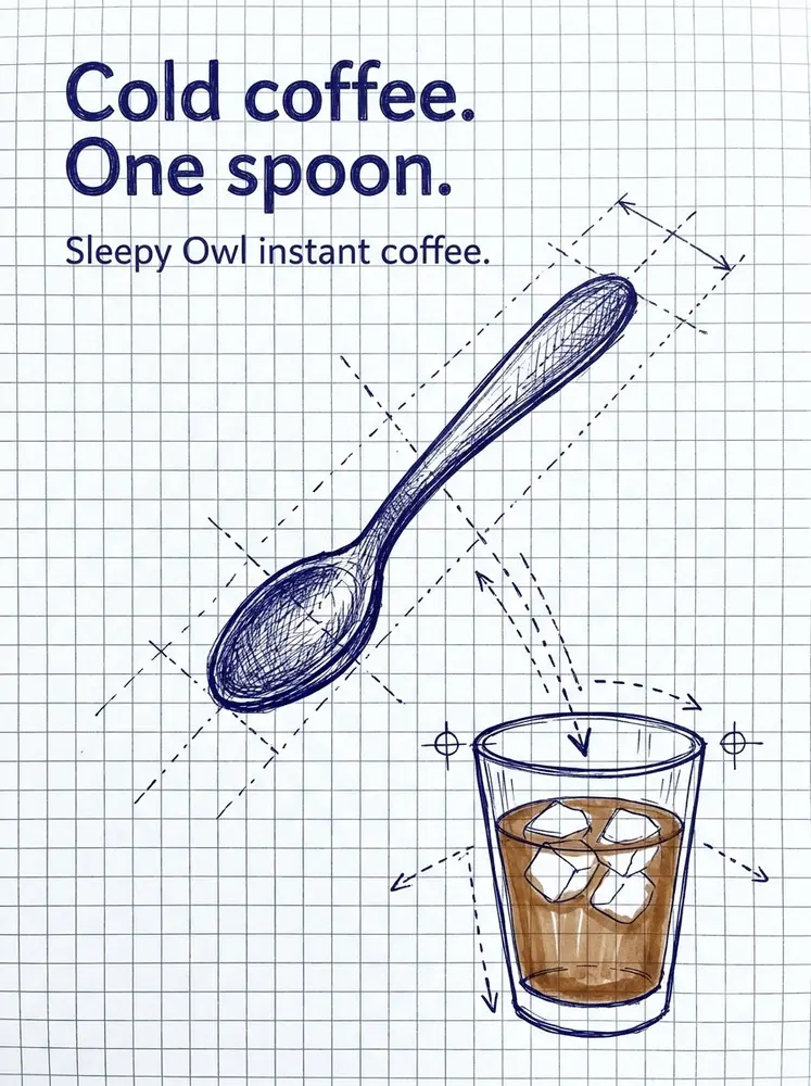 My coffee machine. The spoon blueprint. Made for Sleepy Owl.