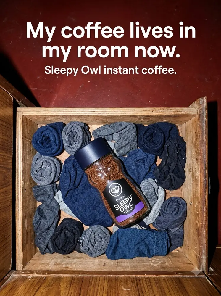Coffee boundaries. The sock drawer solution. Made for Sleepy Owl.
