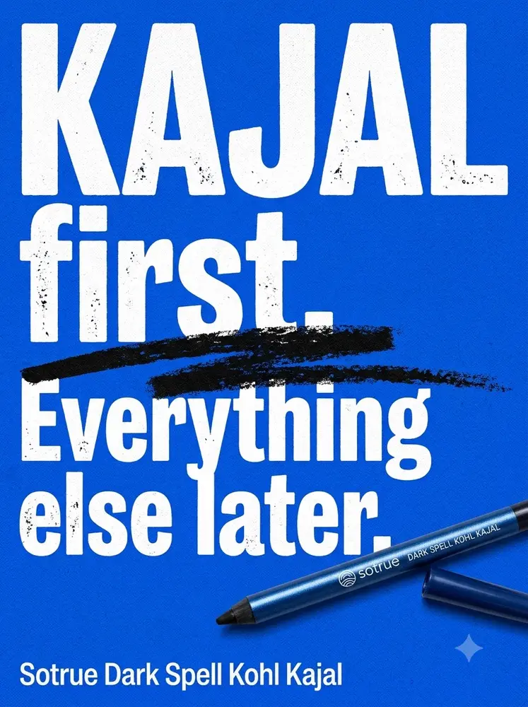 Kajal first. A bold black stroke. Made for Sotrue.