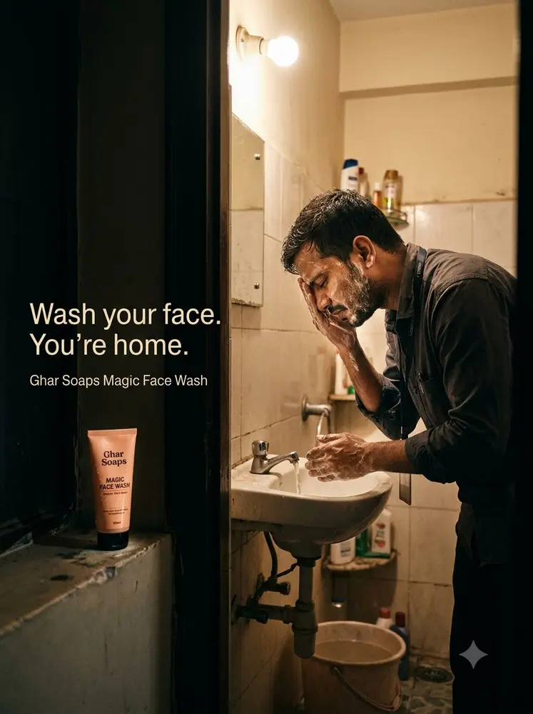 Work ends at the sink. A wash after work. Made for Ghar Soaps.