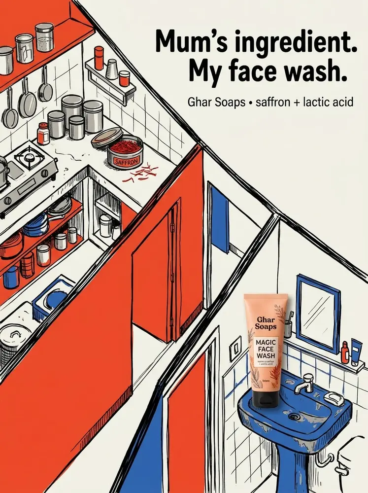 Mum's ingredient. Between two rooms. Made for Ghar Soaps.